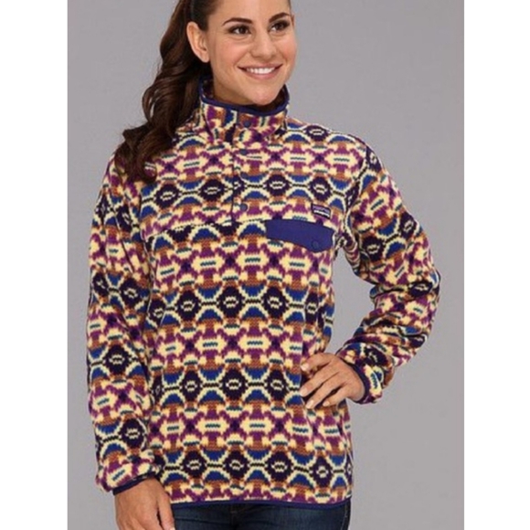 Patagonia Sweaters - PATAGONIA Synchilla RARE Printed Snap T Pullover